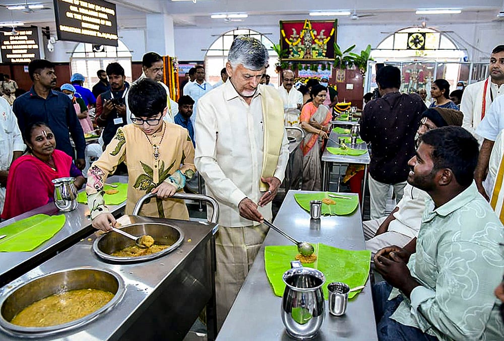 Chandrababu Naidu in Tirumala