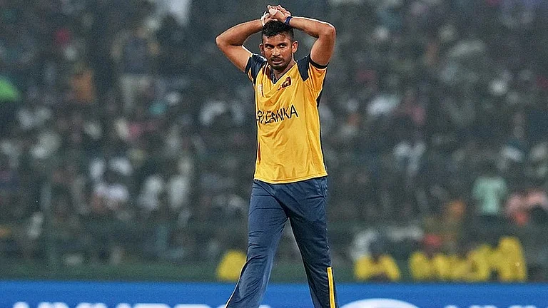 Sri Lanka captain Dasun Shanaka picked up three wickets in ICC T20 World Cup 2026. - AP