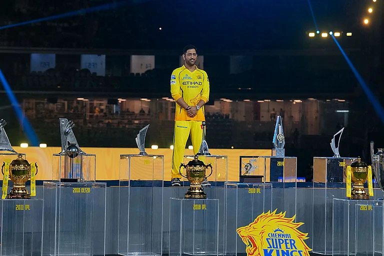 Cricketer MS Dhoni during the Chennai Super Kings’ ROAR 2026, pre-season fan event, at M. A. Chidambaram Stadium in Chennai. - | Photo: PTI/R Senthilkumar