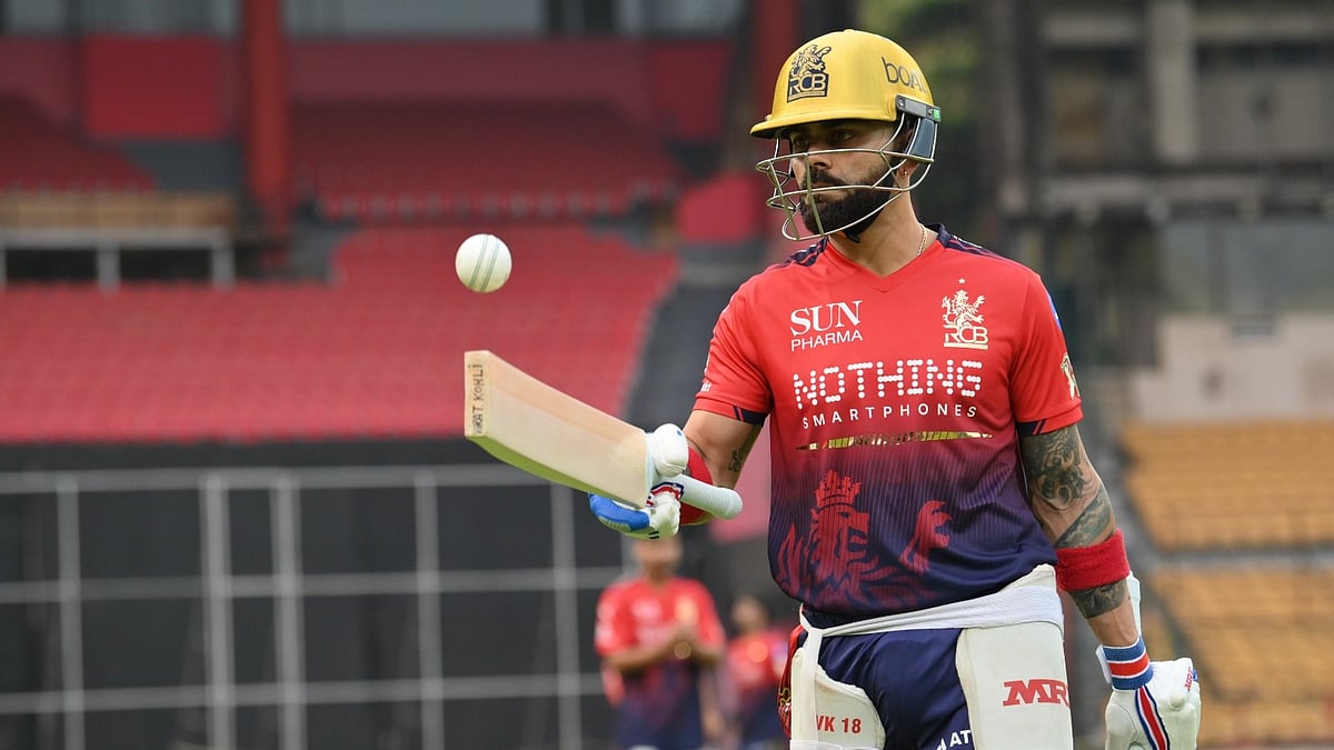 Special Arrangement : Virat Kohli during a practice session in Bengaluru ahead of IPL 2026