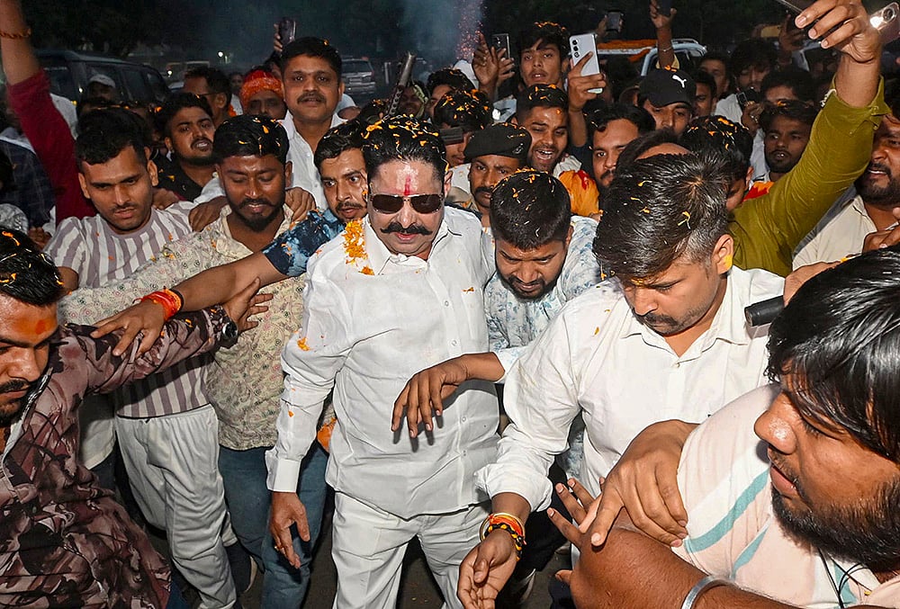 Anant Singh released on bail from a jail in Patna