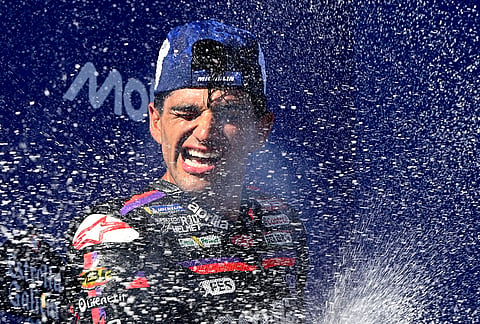 Jorge Martin seen during Stop 2 of the MotoGP World Championship in Goiana, Brazil on March 22, 2026.