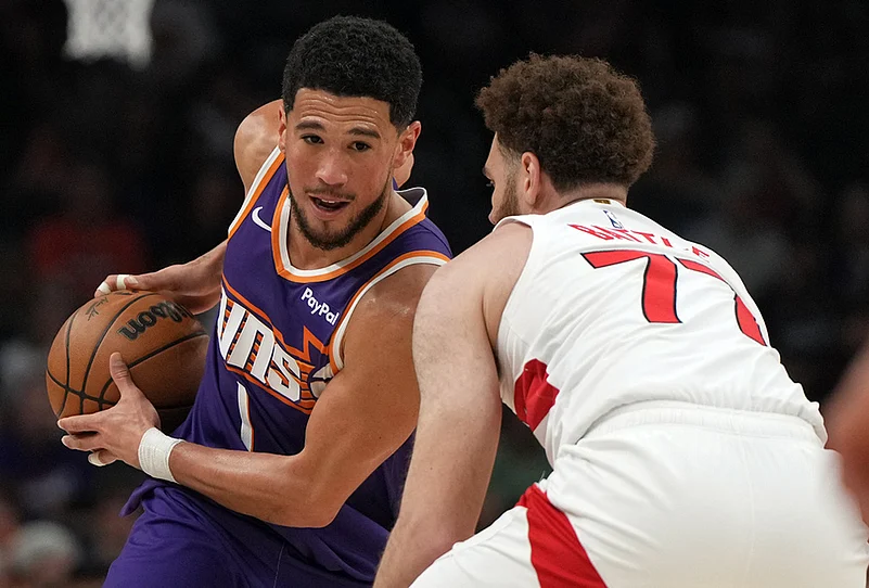 Phoenix Suns Vs Toronto Raptors NBA basketball-Devin Booker