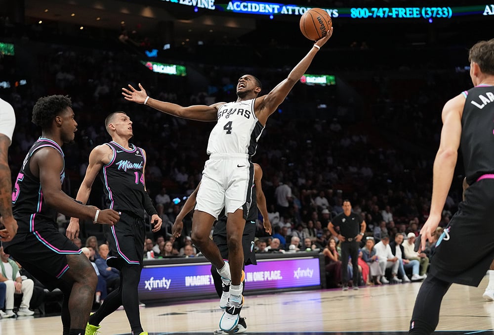 Miami Heat Vs San Antonio Spurs NBA basketball-Deaaron Fox