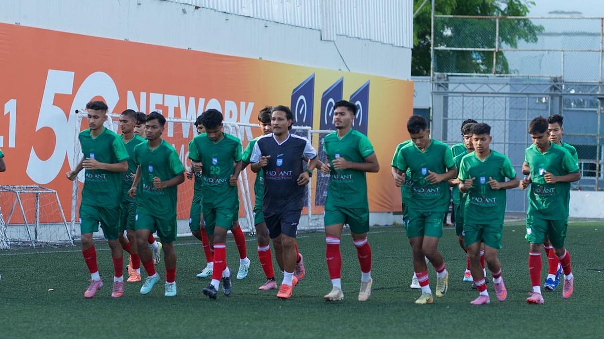 The Bangladesh U20 football team trains in Maldives ahead of the SAFF U20 Championship. - X/Bangladesh Football Federation