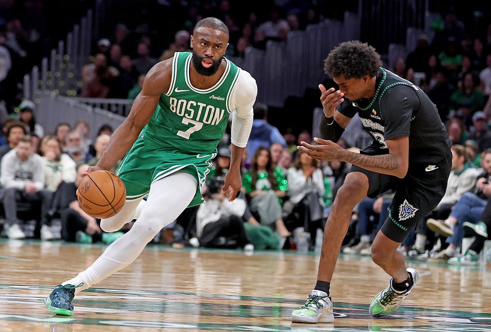 Boston Celtics Vs Minnesota Timberwolves NBA basketball-Jaylen Brown