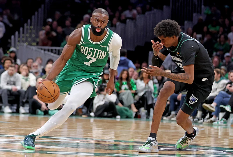 Boston Celtics Vs Minnesota Timberwolves NBA basketball-Jaylen Brown