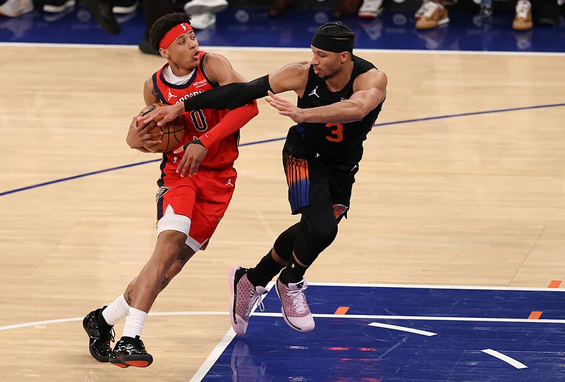 New York Knicks Vs New Orleans Pelicans NBA basketball-Jeremiah Fears