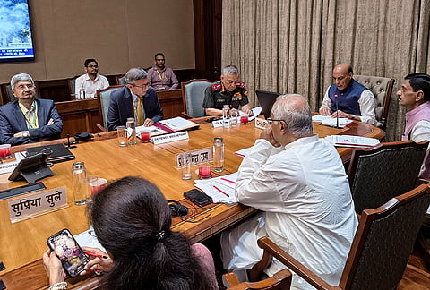 Defence Minister Rajnath Singh chairs the Parliamentary Consultative Committee meeting on the subject of Border Roads Organisation. 