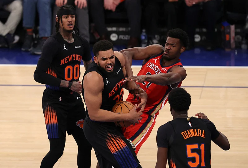 New York Knicks Vs New Orleans Pelicans NBA basketball-Yves Missi