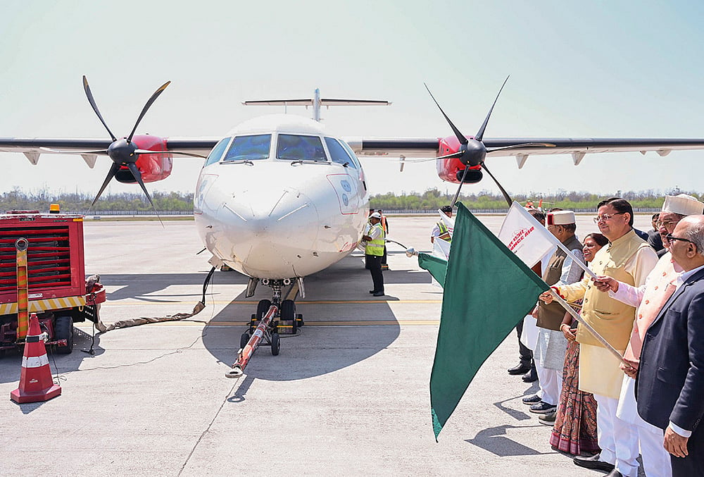 CM Dhami inaugurates Dehradun-Pithoragarh flight service (42-seater)