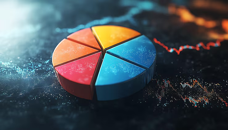 Colorful 3D pie chart