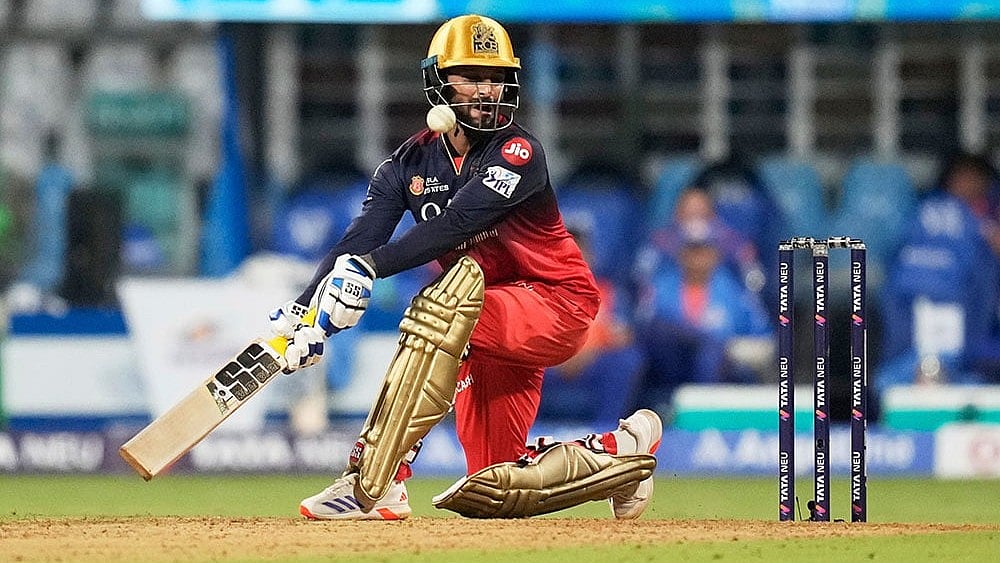 | Photo: AP/Rafiq Maqbool : Rajat Patidar during RCB's IPL 2025 match against the Mumbai Indians