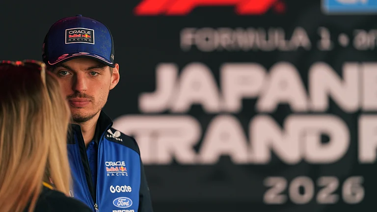 Red Bull driver Max Verstappen of the Netherlands waits for his turn to make himself available for questions from media members in Suzuka, central Japan, Thursday, March 26, 2026, ahead of Sunday's Japanese Formula One Grand Prix race. - | Photo: AP/Hiro Komae