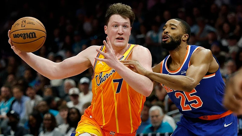 Charlotte Hornets Vs New York Knicks match report NBA 2026 Kon Knueppel record