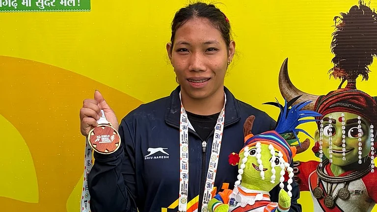 Anai Wangsu wins gold medal at the Khelo India Tribal Games 2026 in Weightlifting - Special Arrangement