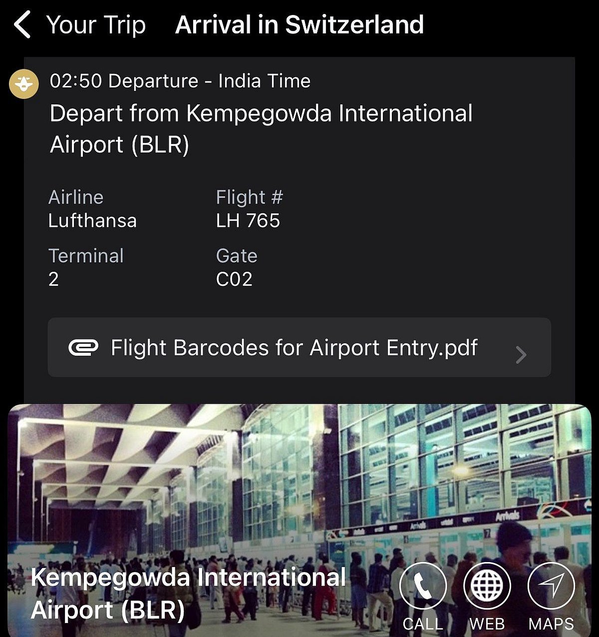 Trip Details from Naviora Journeys