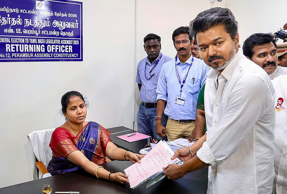 TVK chief Vijay files nomination