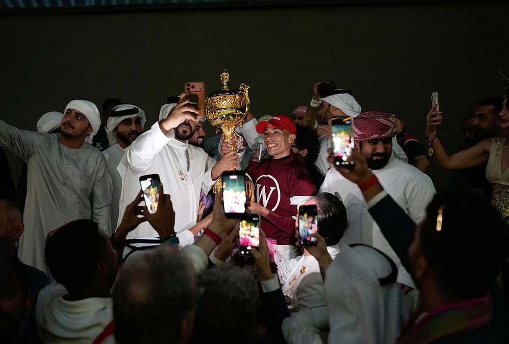Glamour at the Dubai World Cup horse race but thinner crowds due to Iran war-jockey Jose Ortiz
