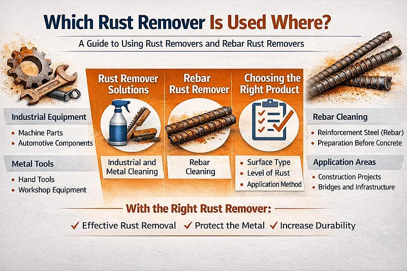 Guide for industrial and rebar rust remover use