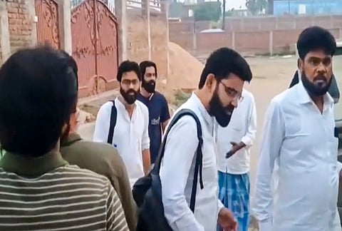 Activist Sharjeel Imam leaves for Tihar Jail to surrender after his 10-day interim bail expires, in Jehanabad, Bihar.