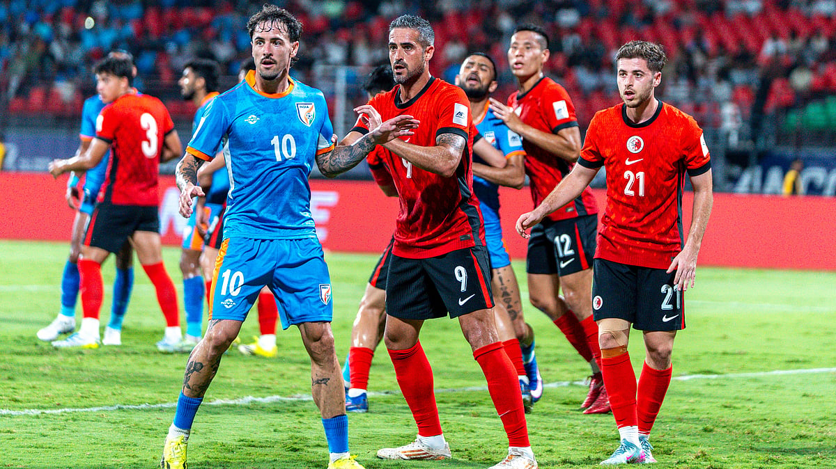 India's Ryan Williams in action during the AFC Asian Cup Qualifiers against Hong Kong on March 31, 2026. - | Photo: AIFF