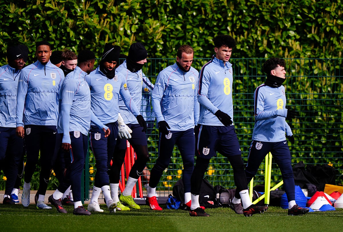 England vs Japan friendly 2026 Three Lions training session-Harry Kane