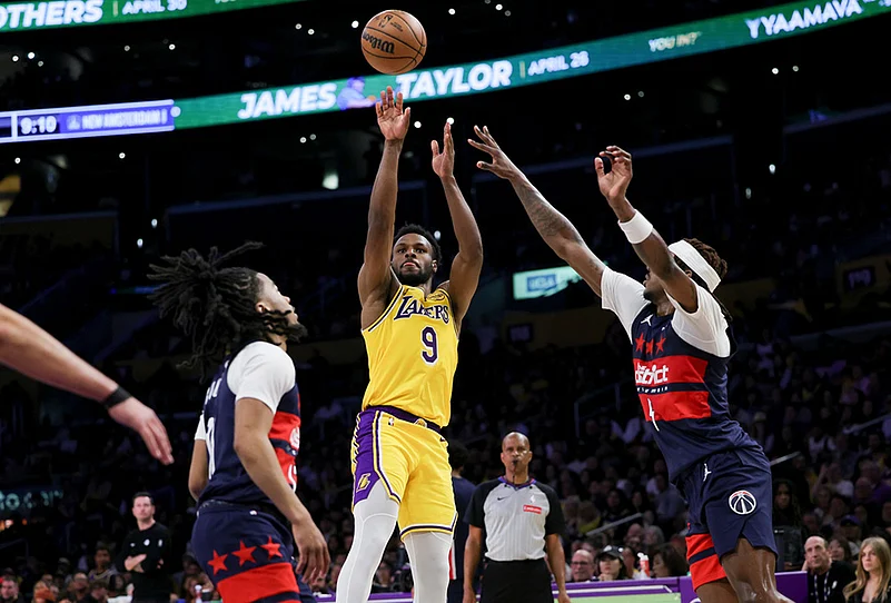 Los Angeles Lakers Vs Washington Wizards NBA basketball-Bronny James