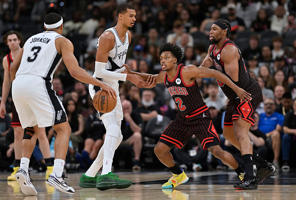 San Antonio Spurs Vs Chicago Bulls nba basketball-Collin Sexton