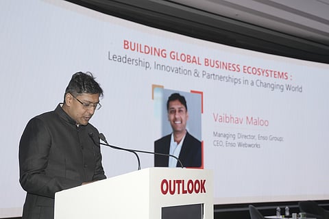 Vaibhav Maloo, MD of Enso Group and CEO of Enso Webworks giving his theme address