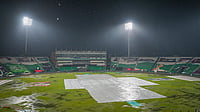 Pakistan Vs Australia, 3rd ODI: Toss Delayed Start As Wet Outfield Halts Play In Lahore thepslt20/X : Lahore's Gaddafi Stadium under covers during Islamabad United Vs Peshawar Zalmi, PSL 2026 match.