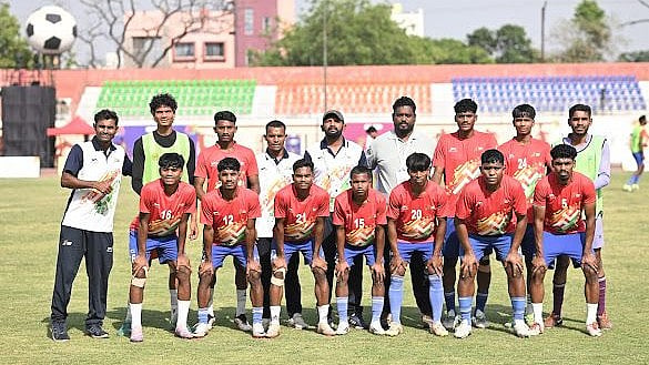 The Chhattisgarh men’s team has entered the semi-finals of Khelo India Tribal Games. - Special Arrangement