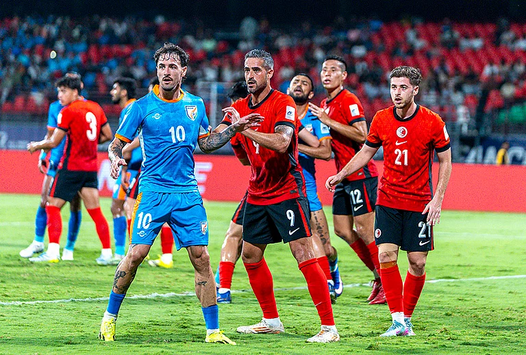 India's Ryan Williams in action during the AFC Asian Cup Qualifiers match against Hong Kong on March 31, 2026 - null