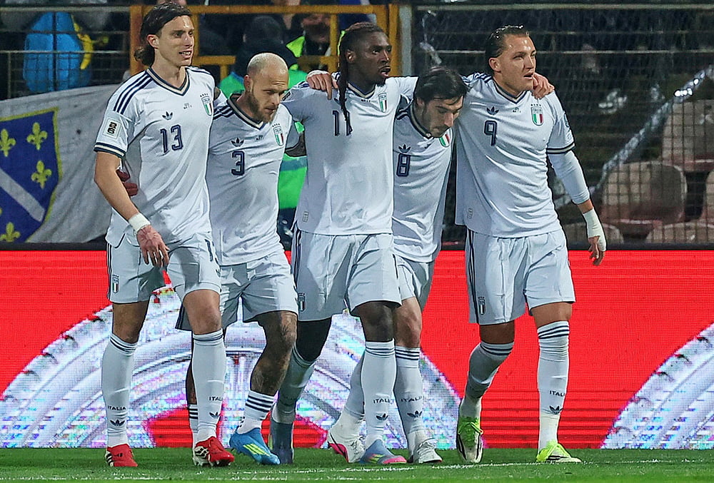Bosnia vs Italy World Cup qualifying playoff final-Italys Moise Kean