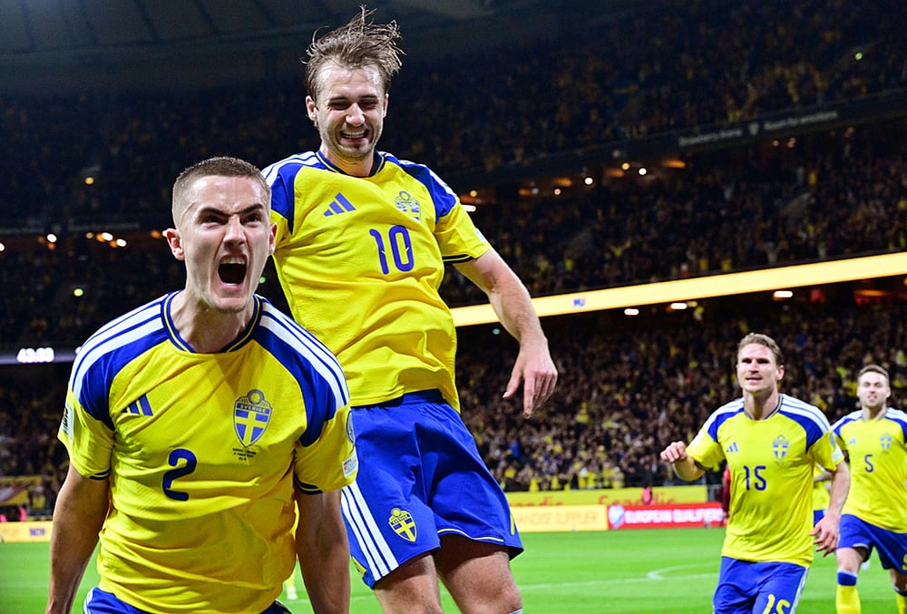 Sweden vs Poland World Cup 2026 qualification playofffinal-Swedens Gustaf Lagerbielke