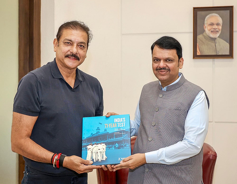 CM Fadnavis meets Ravi Shastri