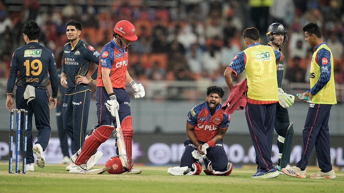 AP Photo : Punjab Kings' captain Shreyas Iyer reacts after a shot hitter by Cooper Connolly during the Indian Premier League cricket match between Gujarat Titans and Punjab Kings in New Chandigarh, India, Tuesday, March 31, 2026. 