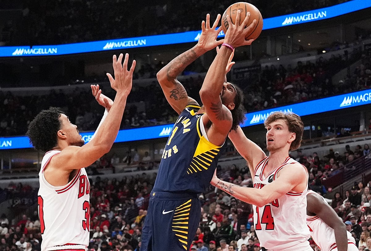 Chicago Bulls Vs Indiana Pacers NBA basketball-Obi Toppin