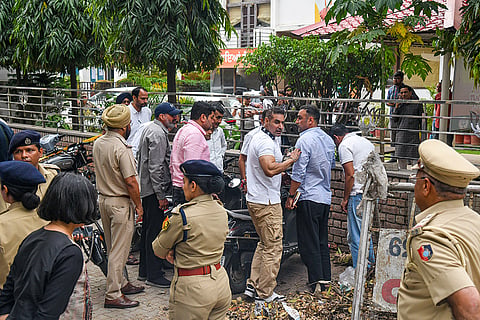 Security beefed up after a blast outside the Punjab BJP headquarters, in Chandigarh.