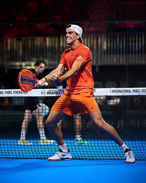 Juan Lebron during the quarter finals of the Miami Premier Padel P1, United States on March 27, 2026.