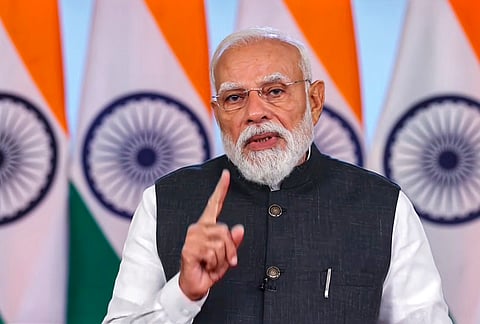 Prime Minister Narendra Modi virtually addresses the 'Karmayogi Sadhana Saptah', a week-long capacity-building initiative under Mission Karmayogi. 