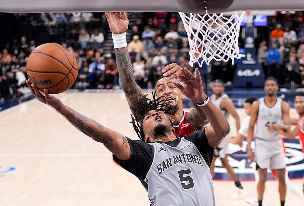 LA Clippers Vs San Antonio Spurs nba basketball-Stephon Castle