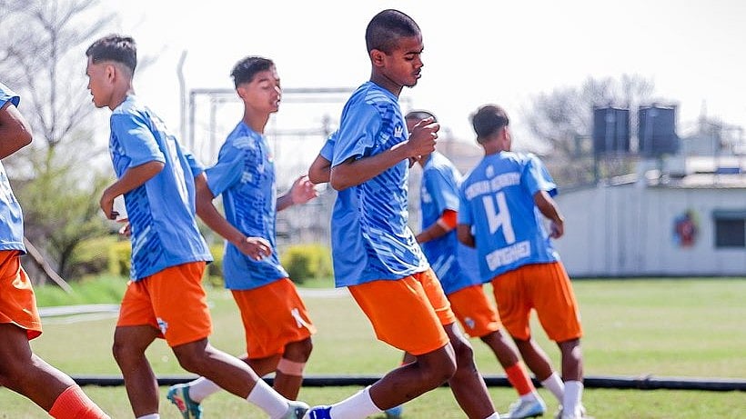 File photo of the Minerva Academy players in training. - | Photo: X/minervapunjabfc