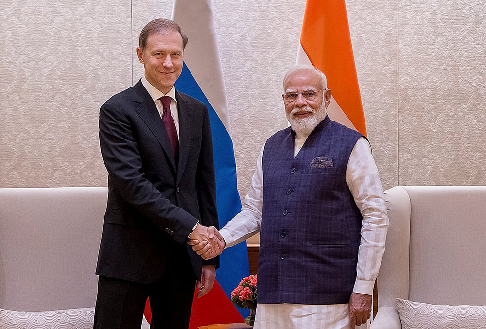 PM Modi with Denis Manturov