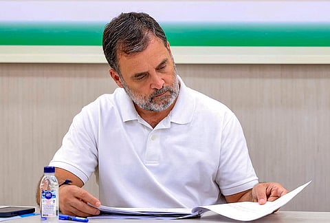LoP in the Lok Sabha and Congress leader Rahul Gandhi during the Central Election Committee (CEC) meeting for Tamil Nadu, in New Delhi.
