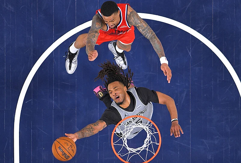 LA Clippers Vs San Antonio Spurs nba basketball-Stephon Castle