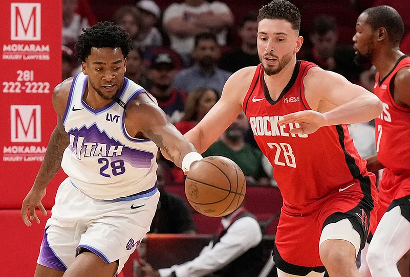 Houston Rockets Vs Utah Jazz NBA basketball-Brice Sensabaugh,