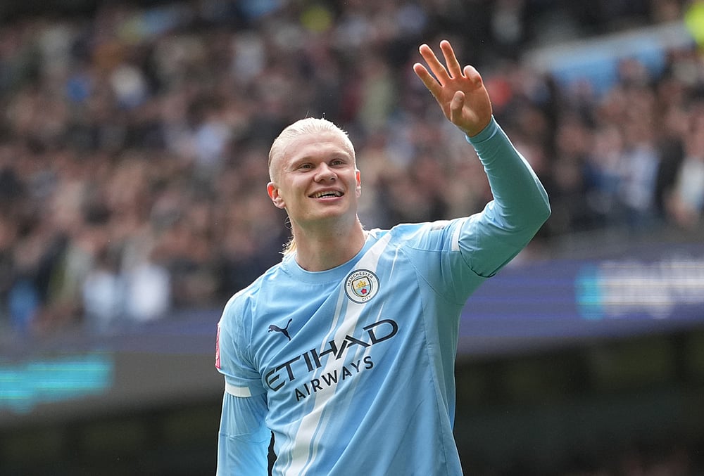 Manchester City and Liverpool Britain FA Cup Soccer-19-Erling Haaland