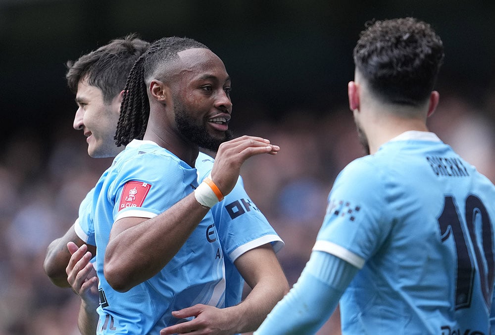 Manchester City and Liverpool Britain FA Cup Soccer-16-Antoine Semenyo 