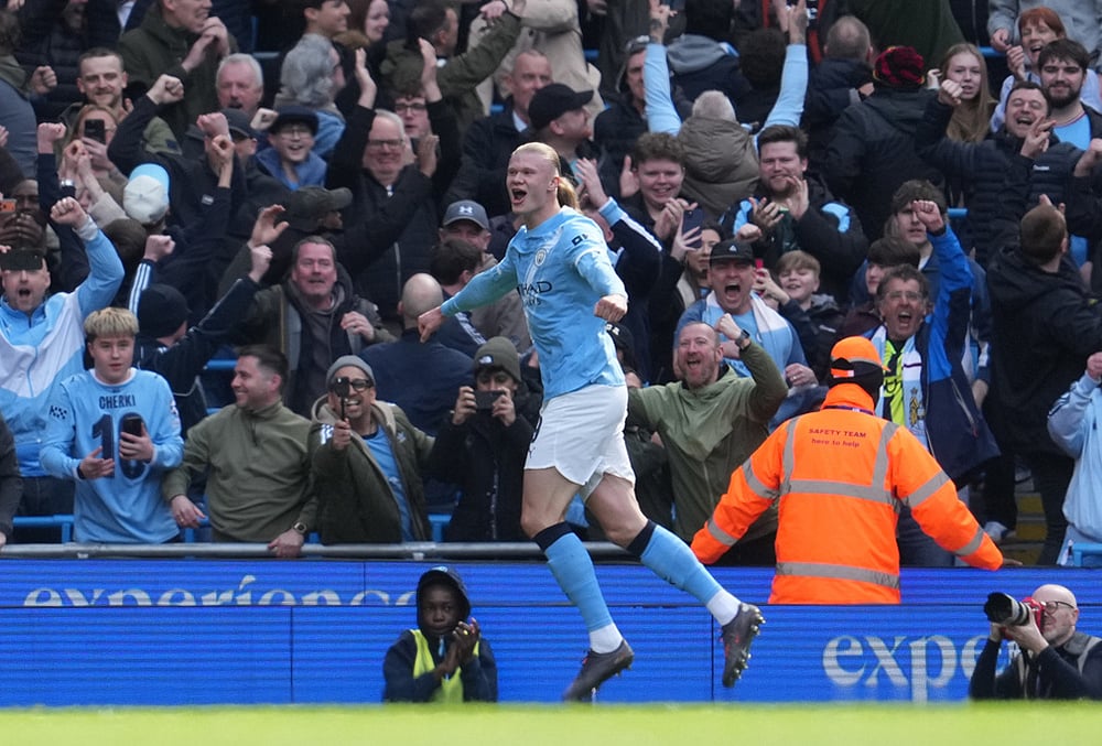 Manchester City and Liverpool Britain FA Cup Soccer-Erling Haaland